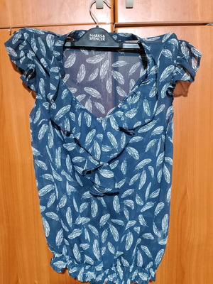 Atmosphere transparent top like new, blue multicolor, size S