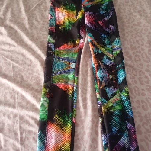 SugarFree women's leggings with side mesh panels new, multicolor