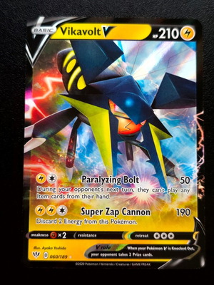 Pokemon Vikavolt V 60/189 from Darkness Ablaze 2020 collection new