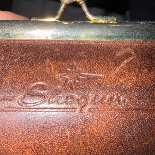 Shogun leather coin wallet new, brown