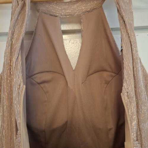 Abiyefon Maxi Dress size 40 like new, rose gold shimmer
