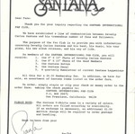 Επιστολή Santana μεταχειρισμένη, απαντητική του Carlos Santana