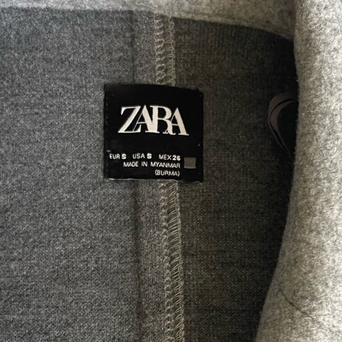 Zara women's gray open sleeveless coat like new