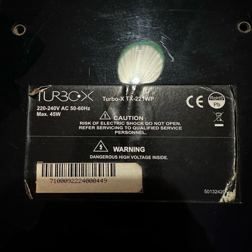 Turbo-X 22-inch monitor used, 1680x1050 resolution, VGA DVI AUX