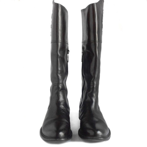 Cesare Paciotti Buffalo Leather Black Boots Size 38,5 in their box