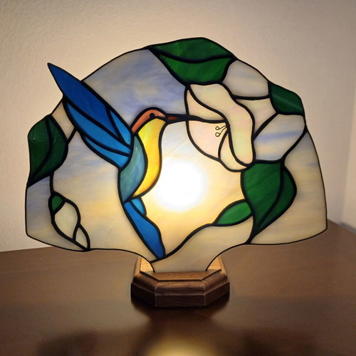 Stained Glass Table Lamp Tiffany Handmade Greek
