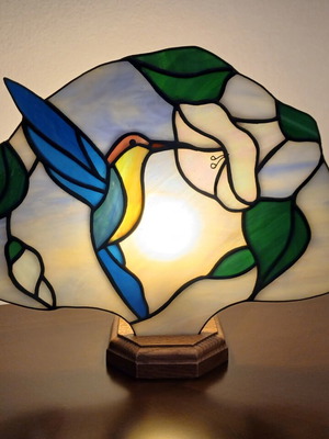 Stained Glass Table Lamp Tiffany Handmade Greek