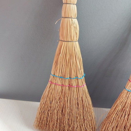 Handmade straw brooms new, pack of 2