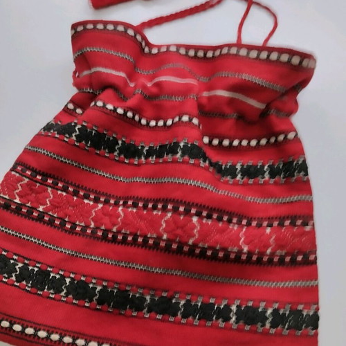 Cretan Vourgia like new, handmade cotton textile 30x27 cm