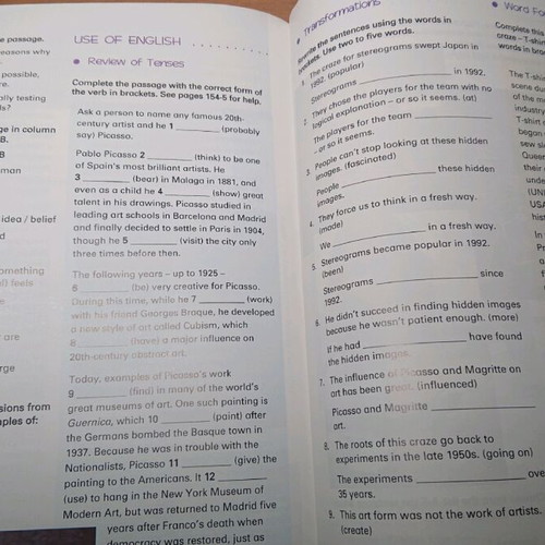 FCE Aiming High English language learning book used with notes