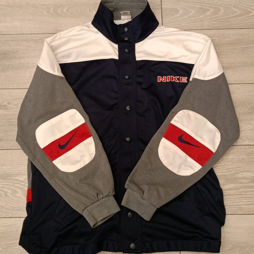 Nike retro jacket with buttons, vintage style, size M