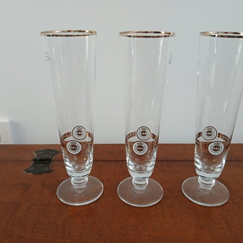 Warsteiner beer glasses set of 3 0.3 lt like new vintage