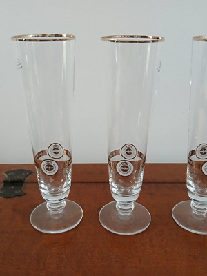 Warsteiner beer glasses set of 3 0.3 lt like new vintage