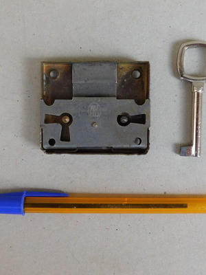 Furniture lock with dimensions 5 x 5.8 cm