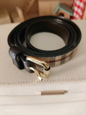 Burberry vintage leather belt like new, brown, size 80