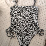Ολόσωμο μαγιό animal print small Decoro καινούργιο ασπρόμαυρο γυαλιστερό
