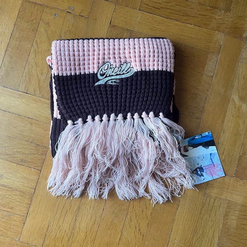 O'neill scarf new, brown salmon color