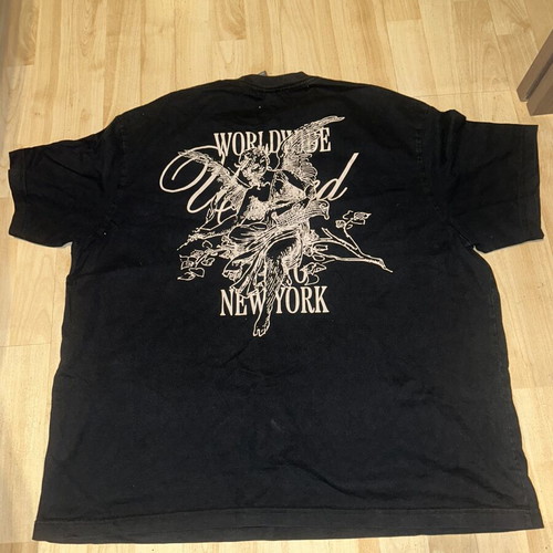 H&M loose fit shirt XXL, black with graphic print