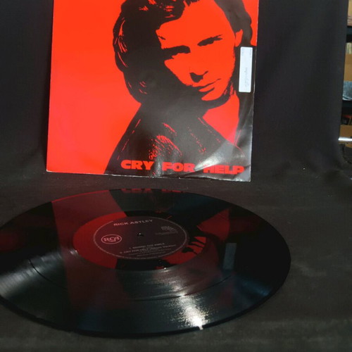 Rick Astley Cry for Help vinyl record used in good condition