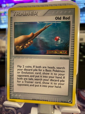 Pokémon Trainer Old Rod Holo Stamp καινούργιο