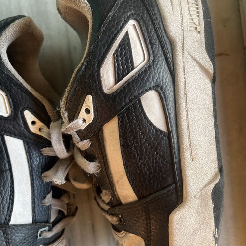 Puma athletic shoes size 38.5, black and white