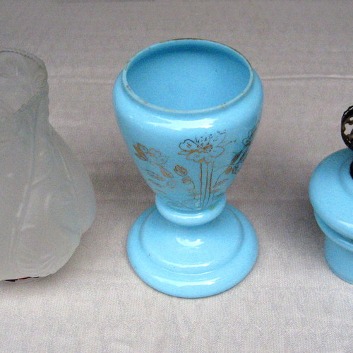 Antique opaline lamp used from Spetses before 1900