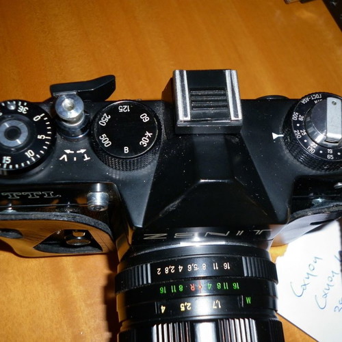 Zenit TTL Helios-44M-4 camera used with case