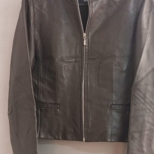 Verdi leather jacket used, dark brown, size L