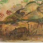 Painting by Tzoulio Kaïmi watercolor on paper like new 40x50