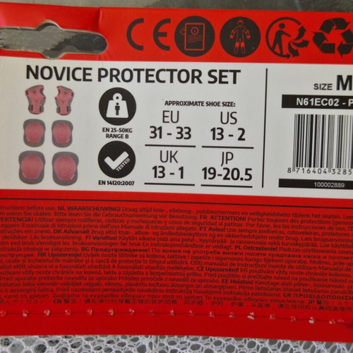 Nijdam Concrete Rose children's protective set for rollers size M like new