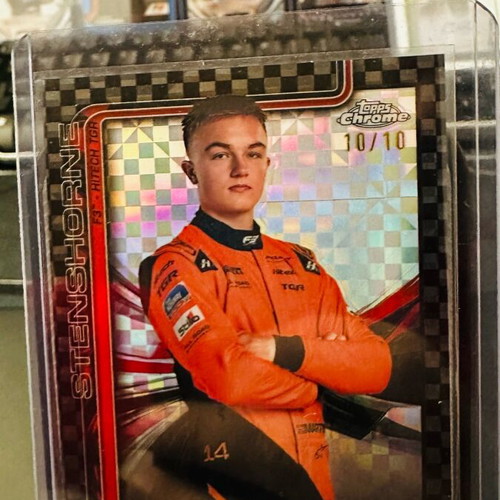 Martinius Stenshorne 2025 Topps Chrome F1 Black Checkerboard card like new