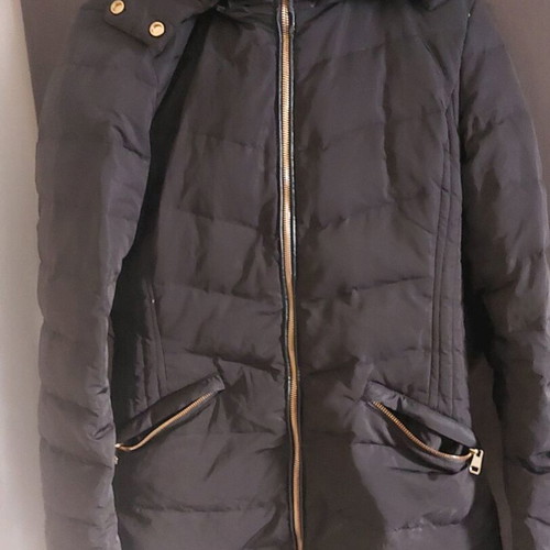 Zara women's jacket with hood like new, black, size S