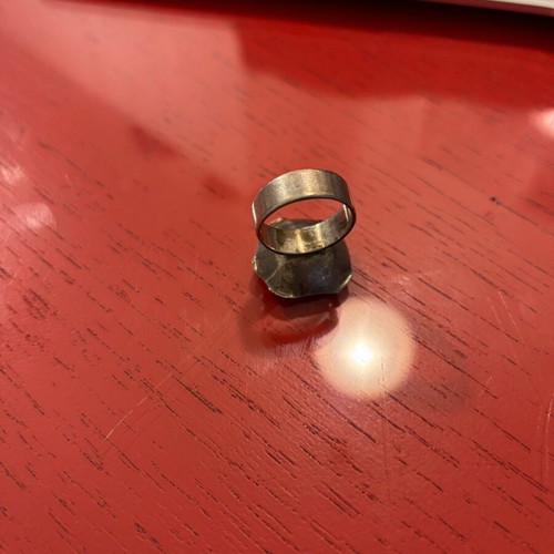 Silver ring with red stone!