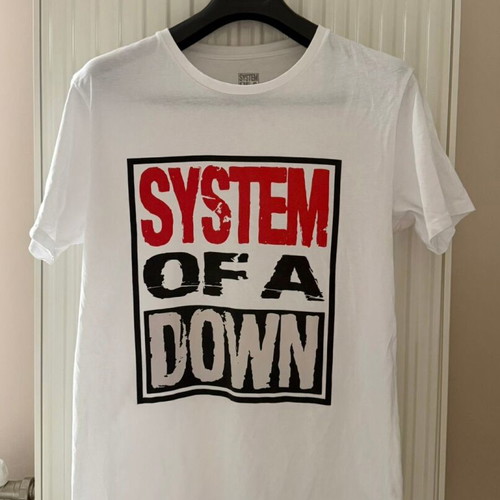 System of a Down T-shirt official merch, size Large, white, like new