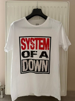 System of a Down T-shirt official merch, size Large, white, like new