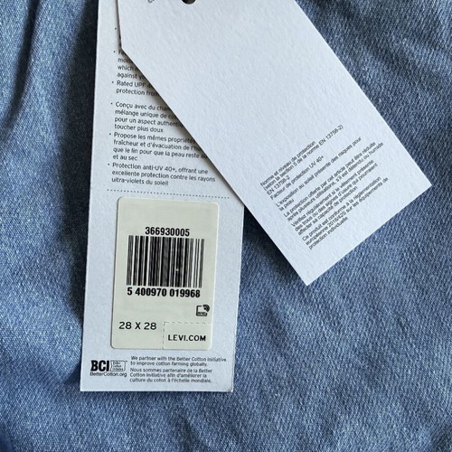 Levi's Cargo Jeans new women's blue cotton hemp blend