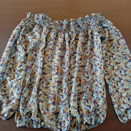 Happening Woman semi-transparent blouse like new, brown, size 36