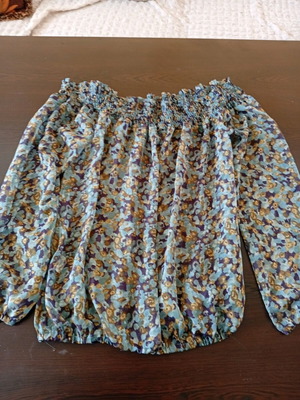 Happening Woman semi-transparent blouse like new, brown, size 36