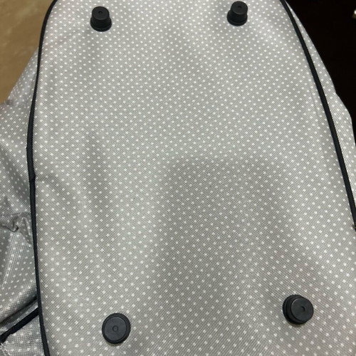 German shopping basket gray with white dots, new