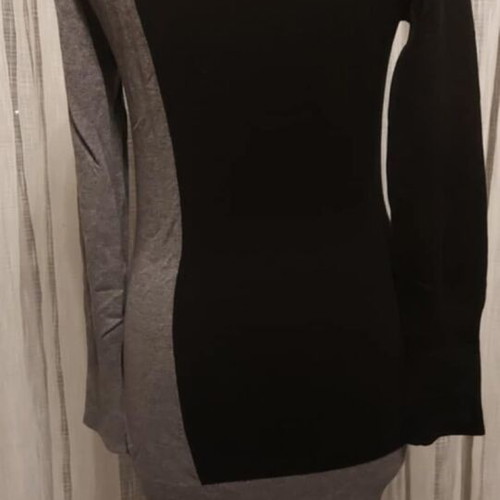 Jane Norman knitted dress black and grey like new size S-M