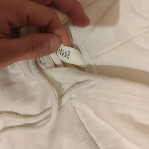 H&M men's hoodie used, size M, white