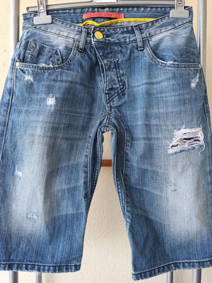 Cover Jeans destroyed ανδρική τζιν βερμούδα μεταχειρισμένη, μπλε