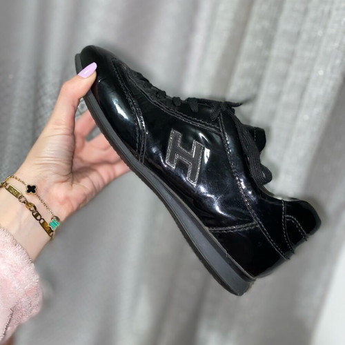 Hogan athletic shoes size 36.5 like new, black and gray patent leather