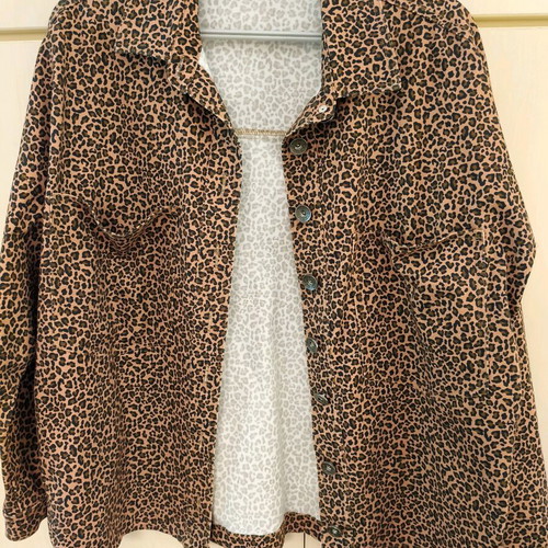 Leopard shacket Arpyes new, white and brown