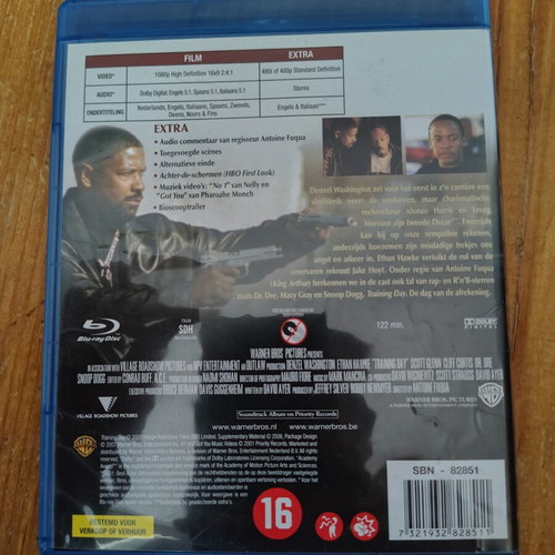 Training Day Blu-Ray used with English subtitles