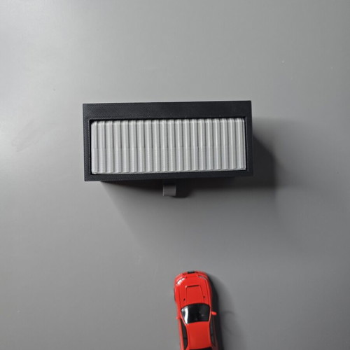 3D printed wall mount hanger with car display and lifting door