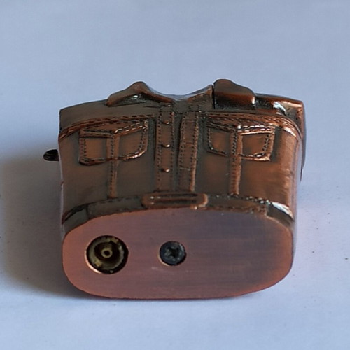 Vintage metal windproof lighter with shirt design, like new