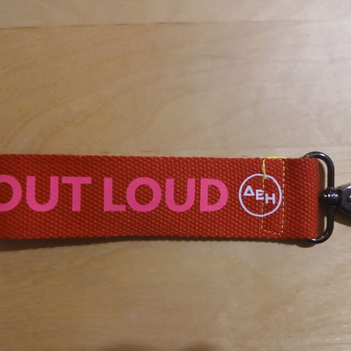 Energy Out Loud key holder new, red