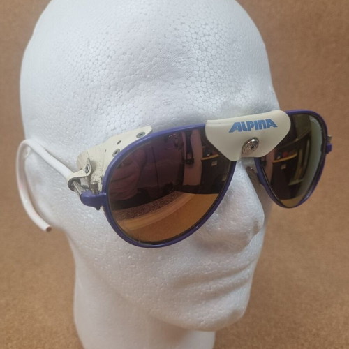 Alpina Spectravision ICE vintage sunglasses used, 1980s purple and white