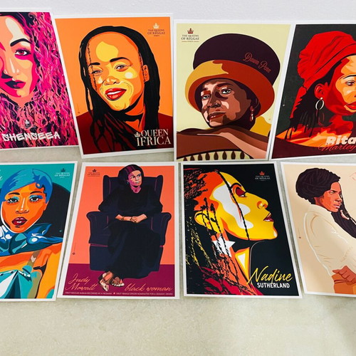 Reggae Art postcards The Queens of Reggae set of 8 new